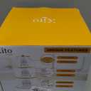 Canister Sets for Kitchen Counter with Wooden Bamboo Lids, Kitchen Canisters for Countertop, Stackable Steel Farmhouse Canisters for Potato Storage, Onion and Potato Storage Bins - White