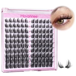 Natural Lash Clusters Spiky Eyelash Extensions Wispy Individual Lashes Manga Eyelash Individuals 120 Pcs CC-Curly Cluster Eyelash Extensions 10-16MM Mixed DIY Lash Extensions by Mavphnee