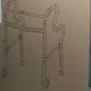 Walkers for Seniors, Folding Walker, Narrow Walkers for Small Spaces, Standard Walker Height Adjustable, Front Wheeled Rolling Walker, Upright Mobility Aid for Seniors and Handicap, Up to 300 Pounds (300Lbs/Aluminum Alloy)