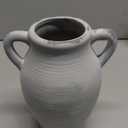 Sunddo Rustic Ceramic Vase for Home Decor, 8 inch Farmhouse Vintage Boho Vase, Farmhouse Decor, Table Living Room Bedroom Fireplace Decor