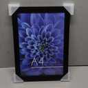 Americanflat A4 Picture Frame with Shatter-Resistant Glass - 8.3x11.7 Frame with Engineered Wood - Signature Collection - A4 Frames for Tabletop and Wall Display - Black