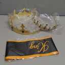 Ferreve 12 Pcs Prom King Queen Crowns Set with Sashes Prom Court Crown Tiara Sash for 2026 Graduation Party Cosplay