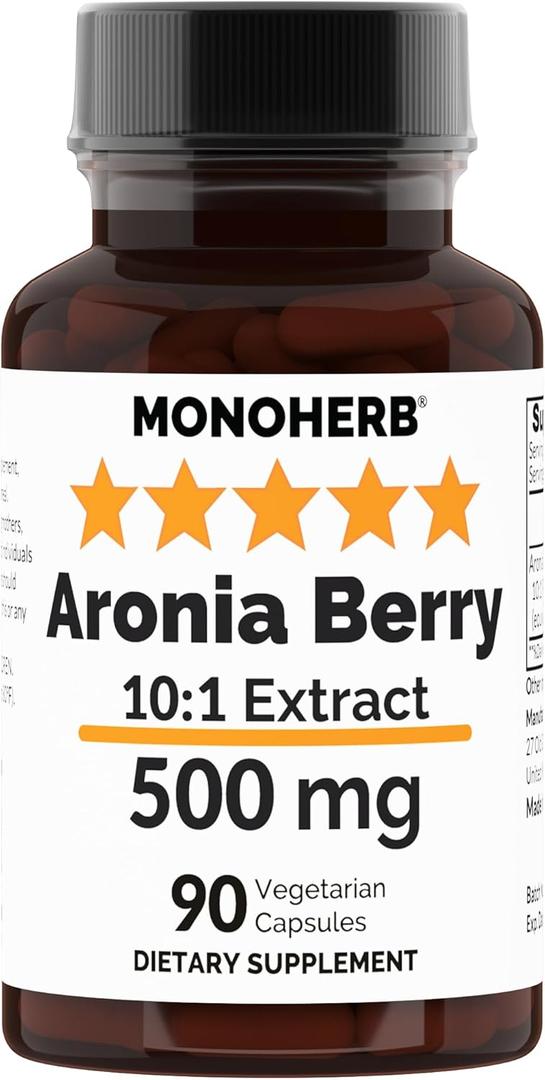 MONOHERB Aronia Berry Extract 500 mg - 90 Vegetarian Capsules