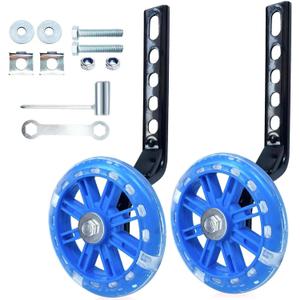 Training Wheels for12/14/16/18/20 Inch BicycleFlash Mute Wheel (blue)