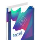 Samsill 8 Pack Durable 0.5 Inch 3 Ring Binders, Round Ring, Clear View Cover for Presentations, Black