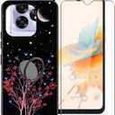 for Umidigi A15 Case, [ 1 x Tempered Glass Protective Film], Shockproof Soft Cover, with [360 Rotation Ring Kickstand] Case for Umidigi A15 (6.70") - Miracle
