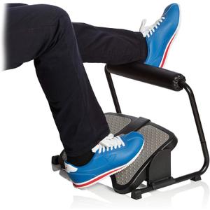 Ergonomic Height Angle Adjustable Footrest Under Desk for Sitting and Standing,Intuitive Foot Stool and Leg Support for Standing Desk (Black)