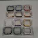 [12Pack] RICHONE Bling Case for Apple Watch Series 11/10 42mm Rhinestone Screen Protector, Soft TPU Protective Face Covers for iWatch 10 Bumper Sparkly Accessories for Women(42MM,12 Vibrant Colors)