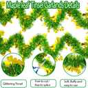 66FT Glitter St.Patrick's Day Tinsel Garland Decorations Gold Shamrock Clover Metallic Twist Garland Decor for St Patricks Day Irish Festival Party Tree Mantle Office Parade Floats Ornaments