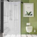 AmazerBath Stall Shower Curtain Liner 54x78, Plastic Shower Liner Clear, Small Shower Stall Curtain Liner Thick PEVA, Heavy Duty 8G, Stand Up Shower Curtain with 2 Weighted Stones and 9 Grommets