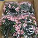 Daifunli 28 Inch Set of 2 Artificial Flowers Topiary Tree Double Ball Boxwood with Spikes for Outdoor UV Resistant Faux Shrubs, Realistic Fake Bushes for Garden Front Porch Patio Decor (Pink)
