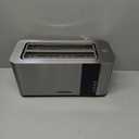 Mueller UltraToast Full Stainless Steel Toaster 4 Slice, Long Extra-Wide Slots for Bagels and Waffles, 6 Browning Levels, LED Display, Cancel/Defrost/Reheat Functions & Removable Tray, Kitchen Gadgets