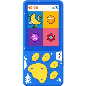 MP3 Player for Kids,32GB Kids MP3 Player with Bluetooth,Speaker, 2.4 inch Color Screen,Soothing Sound,Flashlight,Games,Voice Recorder,Music Player with Cartoon Bear Paw Button Expandable to 128GB