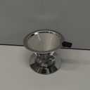 LHUKSGF Pour Over Coffee Dripper，304 Stainless Steel Metal Coffee Filter with Base, Dual-Layer Metal Coffee Filter, Perfectly Filters Coffee Grounds, Convenient and Portable for Outdoor Use