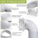 Outus 5.9'' Diameter 157'' Long Portable Air Conditioner Hose