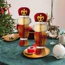 2 Pcs Christmas Nutcracker Honeycomb Centerpieces Nutcracker Paper Soldier/King 3D Honeycomb Table Topper Decoration for Home Xmas Party Supplies Favor