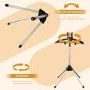 Shouken 1 Pack Adjustable Shirt Display Stand 32-63 Inch, Foldable Clothing Display Stand Mannequin Torso for Retail Vendors, Multi-Use Steamer Rack Stand for Clothes Garment (1) (1 Pack)