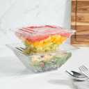 Bluesky Square Salad Bowl Lids - Small - Clear - Plastic - Case of 50 - For Food Storage & Container Covering