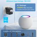 Universal Travel Adapter, International Travel Plug Adapter with 2 USB-C 2 USB-A Ports, with Extra 2 Prong AC Outlet All in One Portable Socket, for USA, UK, EU, AU 224+ Countries (Black)