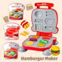 70 PCS 4 in 1 Dough Sets for Kids Ages 3-4-8, Art Crafts Dough Tools Kit, Ice Cream Playset Noodle Hamburger Cake Maker Machine, Kitchen Creations Food Play Toys Toddlers Boy Girl