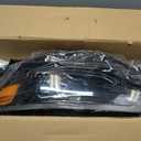 APSVE Black Headlights Assembly Compatible with 2011-2018 Volkswagen Jetta MK6 Sedan & Hatchback without DRL Halogen Headlamp Driver & Passenger Side, Black Housing Amber Side