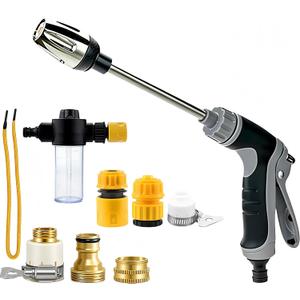 Aquosis Pressure Washer Nozzle, 360 Rotating 3 Spray Modes, Easy Install | Electric-Free Boost | Durable Rustproof Build | Multi-Connector Set | Ergonomic