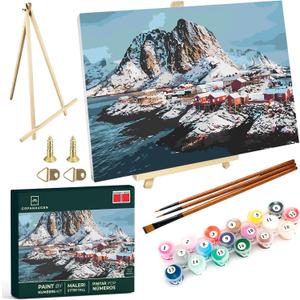 Gofahaugen Framed Paint by Numbers Kit for Adults 16x20 inches