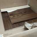 Walker Edison Leif Scandi Angled Drawer-Face Nightstand, 22 Inch, Walnut (Walnut 22 Inch)