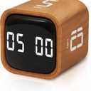 VEWINGL Cube Productivity Timer, 5/10/30/60 Min Presets + Custom Countdown, Silent/Vibrate/Sound Alarm, Pause & Resume, Desk Timer for Work, Study, Tasks, Kitchen (Ripple)