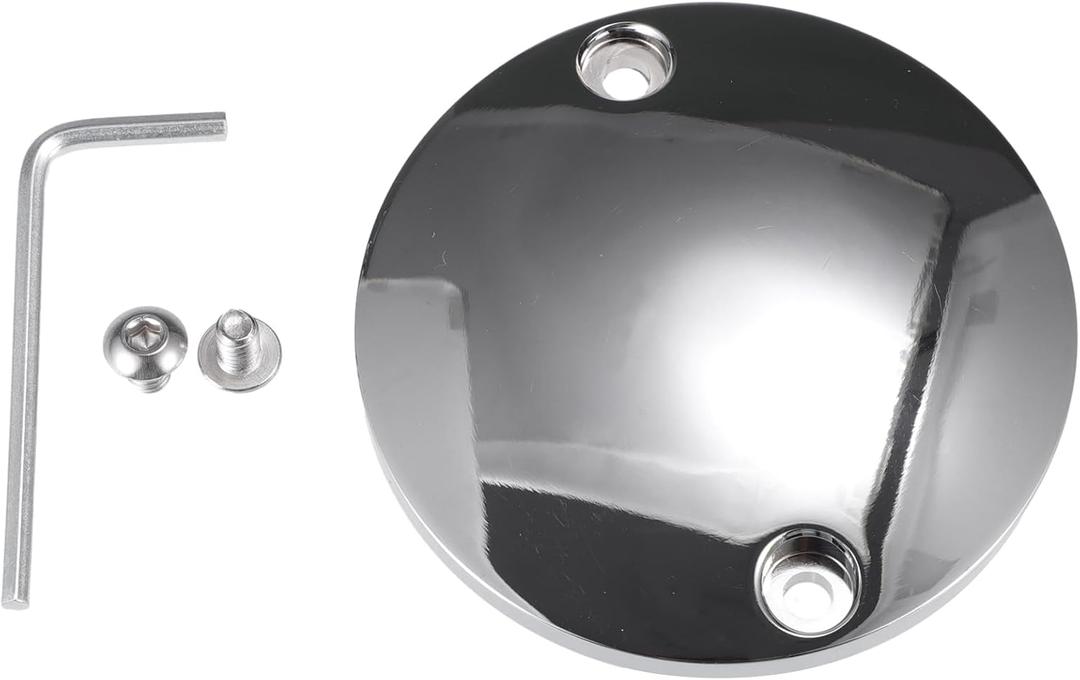 Ignition Engine Timing Points Cover for Harley-DAVIDSON 1971-1999 / Inner/Durable Aluminum Alloy / 1 Pcs Silver Tone