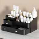 MIUOPUR Perfume Organizer for Men, Perfume Stand, Shelves for Perfumes, Organizador de Perfumes, Dresser Organizer Countertop, Mens Bedroom Essentials, Gifts for Men (Large, Black)