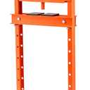 VEVOR Hydraulic Shop Press, 12 Ton/26000lbs, H-Frame, 4-Hold Adjustable Height, with Movable Plates, for Garage or Professional Users, Orange