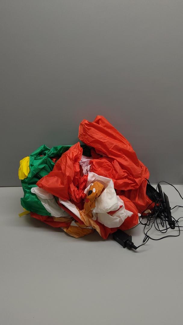 10FT Christmas Nutcracker with Little Gingerbread Man Inflatable Outdoor Decoration Blow up Yard with LED Lights Xmas Funny Giant Large Holiday Party Outside Decor