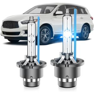 D2S HID Bulbs Fit for Infiniti 2014-2017 QX50 QX60 2003-2013 FX35 FX37 FX45 FX50 G25 G35 G37 EX35 EX37 Xenon Headlight Bulbs, High Low Beam Light Bulb, 8000K White Blue, Pack of 2