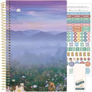 Bloom Daily Planners 2025-2026 Academic Year Daily Planner (July 2025 - July 2026) - A5 Weekly & Monthly Calendar Agenda Organizer Book with Stickers - 5.5" x 8.25" - Mystical Mountains