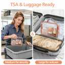 PACKISM Clear Makeup Bag Combo Pack, 1 TSA Approved Medium & Large for Checked Luggage, Clear Toiletry Bag with Handle, Water-resistant Travel Essentials Organizer, Rose Pink