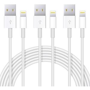 Uzento for iPhone Charger Cord,3 Pack Original USB to Lightning Cable Apple MFI Certified 3Ft, Fast iPhone Charging Cord for iPhone 11/11Pro/11Max/ X/XS/XR/XS Max/8/7/6/5S/SE (White)