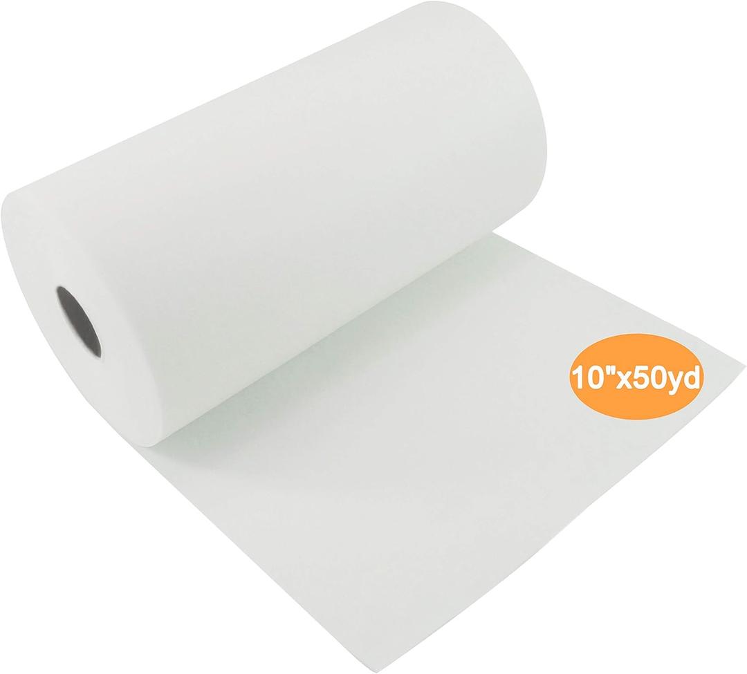 New brothread Cut Away Machine Embroidery Stabilizer Backing 10" x 50 Yd roll - Medium Weight 2.5 Ounce - Cut into Variable Sizes - for Machine Embroidery and Hand Sewing