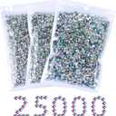 Bedazzling kit, 25000PCS Flatback Rhinestones for Bedazzling, 3mm, 4mm, 5mm