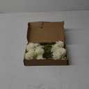 Kimura's Cabin 20Pcs Fake White Flowers Artificial Chrysanthemums Ball Flower Faux Silk Mums Flowers for Wedding Party Home Kitchen Table Core Decoration DIY Bouquets (White)