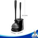 MR.SIGA Toilet Plunger and Bowl Brush Combo for Bathroom Cleaning, Black, 2 Sets
