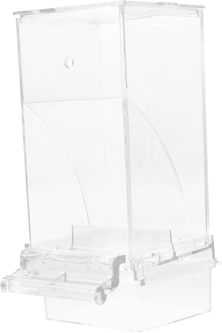 Yardwe Automatic Bird Feeder Parrot Food Dispenser Finch Food Feeder Reusable and Easy to Clean for Indoor Birds