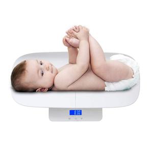 Electronic Digital Baby Pet Scales, 100kg/220lb Hd Back-Lit LCD Display Measure Tool Infant Pet Body Weighing Accurately Scales Can Be Separated (White)