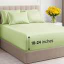 Extra Deep King Sheet Set - 6 Piece Breathable & Cooling Sheets - Hotel Luxury Bed Sheets Set - Easy & Secure Fit - Soft, Wrinkle Free & Comfy Sheets Set - Light Sage Sheet Set with Extra Deep Pockets