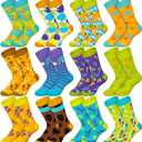 Croknit 12 Pairs Car Dog Boo Socks for Women Girls Crew Novelty Socks Mysterious Party Car Halloween Christmas Women Gift