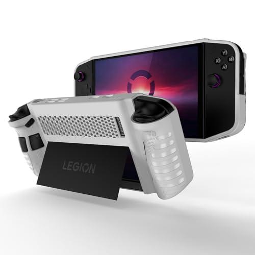 TGDPLUE Protective Case Compatible with Legion Go Handheld Console,Soft Grip TPU Cover with Shock-Absorption,Anti-Scratch for Lenovo Legion GO 8.8 in(White)