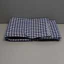 Nayoroom Navy Blue Gingham Duvet Cover Queen Size 100% Washed Cotton Plaid Checkered Duvet Cover 3 Pieces Soft Breathable Grid Farmhouse Dorm Bedding Set for All Seasons