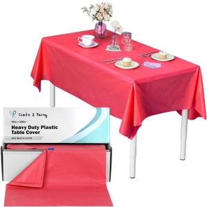 Craft And Party, Plastic Table Cover Roll for Party, Banquet, Picnic, Kids Activities for Any Size and Shape Table