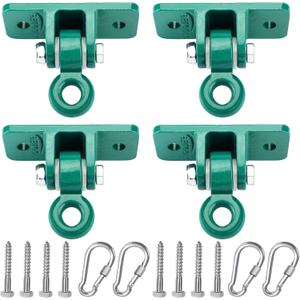 BETOOLL Heavy Duty Swing Hanger Set 10000 lb Capacity for Indoor Outdoor Playground Swing Sets Pack of 4 Green
