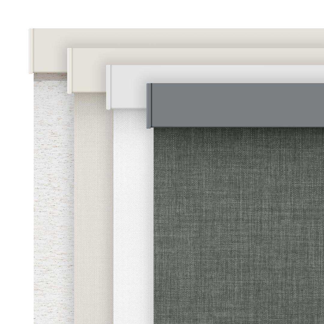 AOSKY Cordless Blackout Roller Shade for Window, 33.5"W x 72"H, Linen Grey